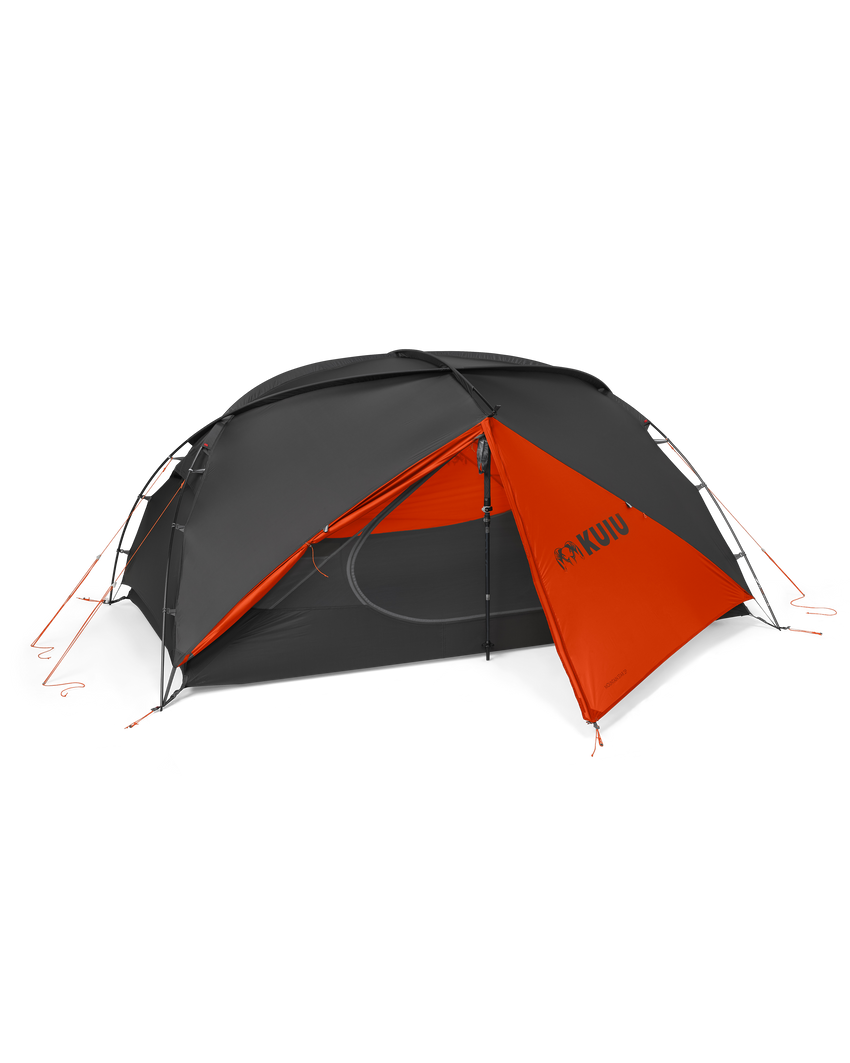 Mountain Star 2 Person Tent Set | Gunmetal-Orange
