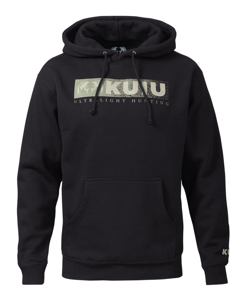 KUIU Distressed Logo Hoodie | Black