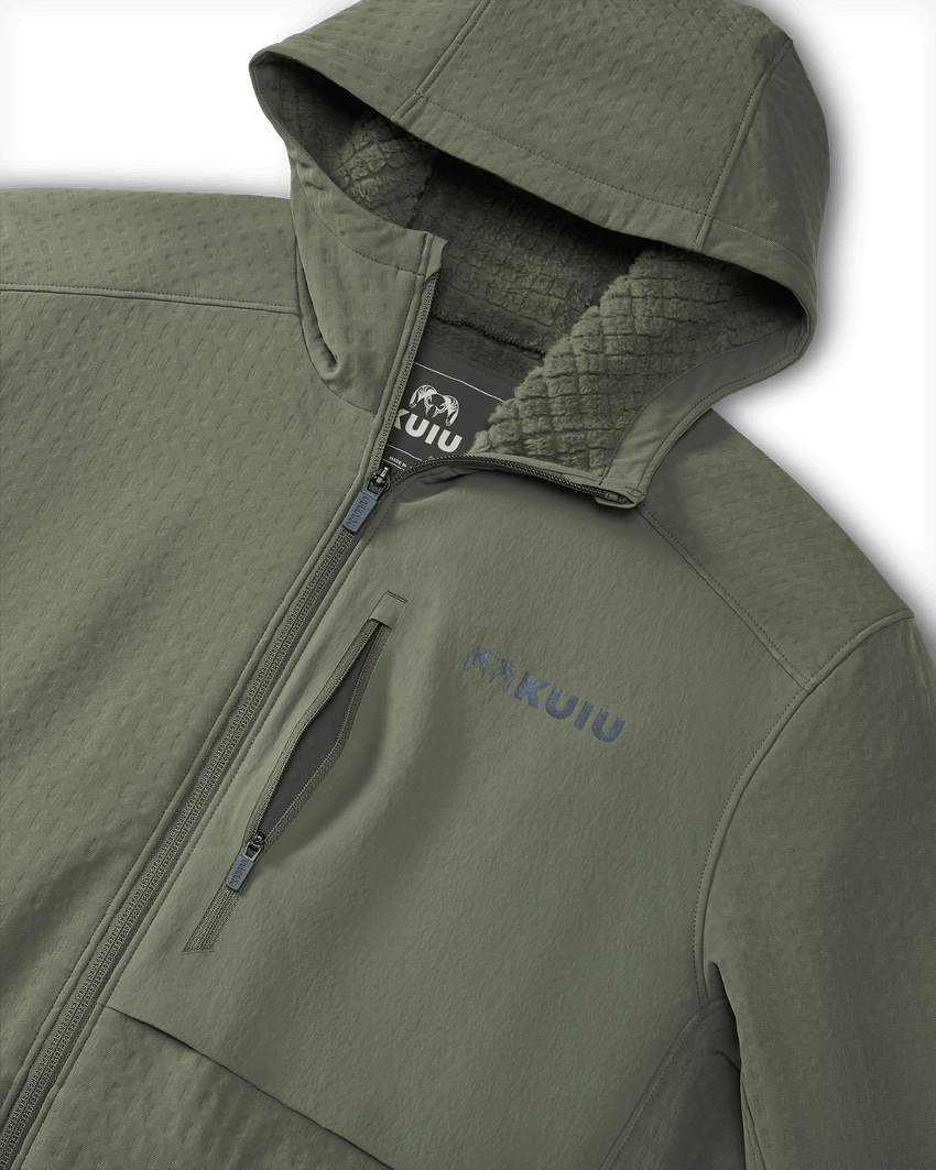 Blockfield Fleece Hoodie | Dark Sage