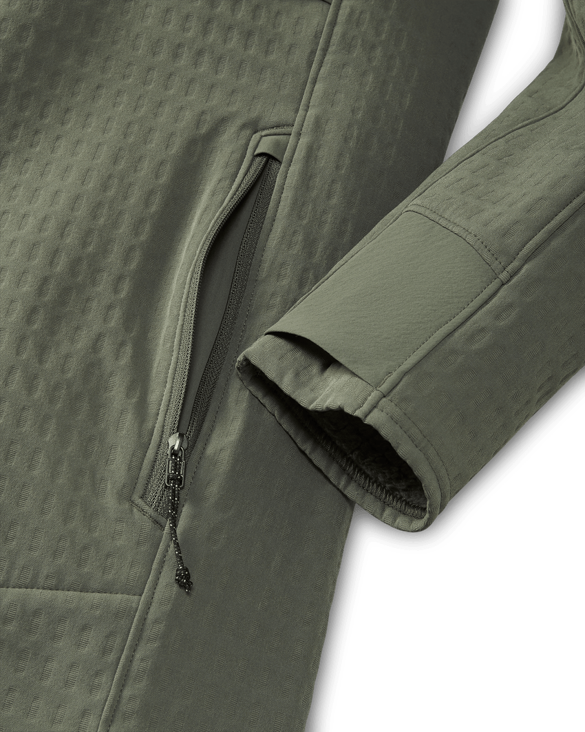 Blockfield Fleece Hoodie | Dark Sage