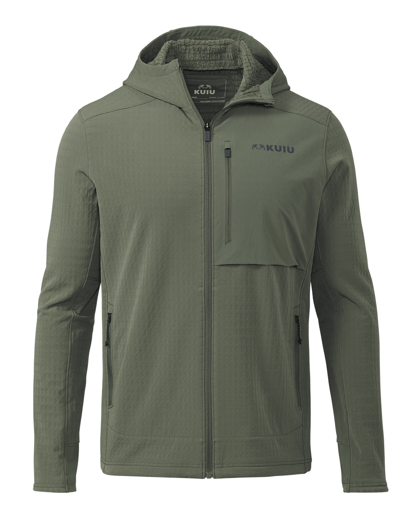 Blockfield Fleece Hoodie | Dark Sage