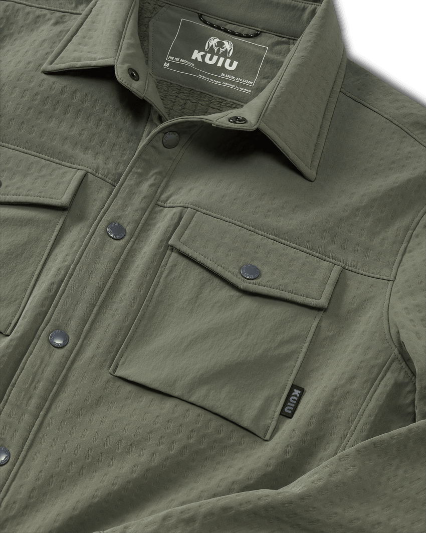 Blockfield Fleece Shirt Jacket | Dark Sage