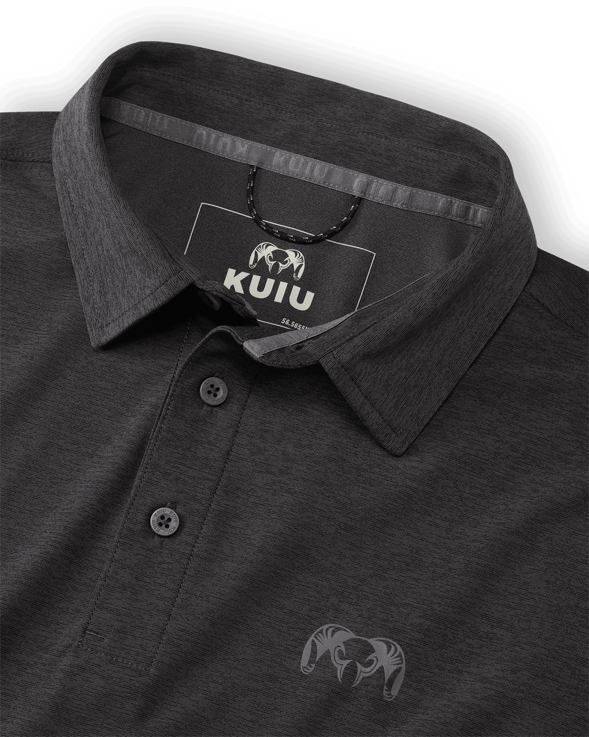 KUIU Performance Polo | Heather Black