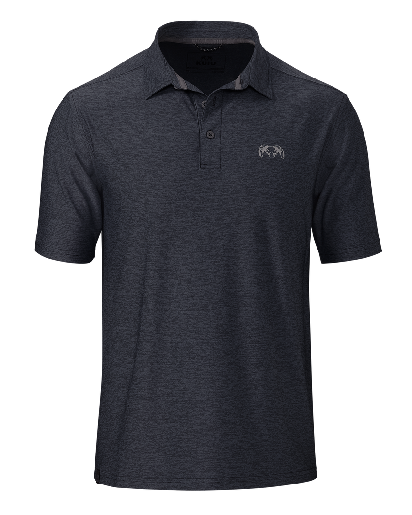 KUIU Performance Polo | Heather Steel Blue