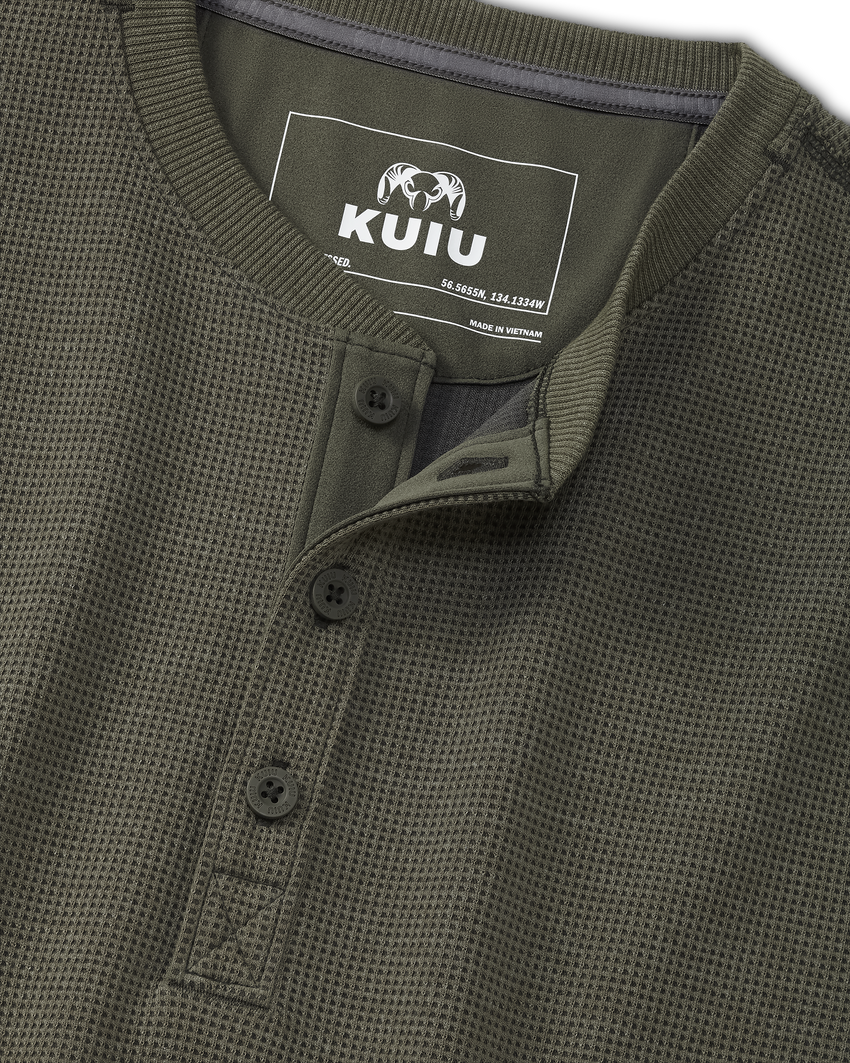 Canyon Waffle Henley | Cedar Heather