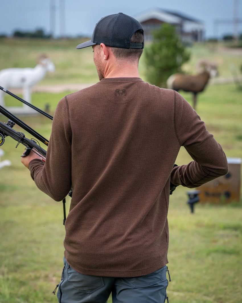 Canyon Waffle Henley | Army Heather