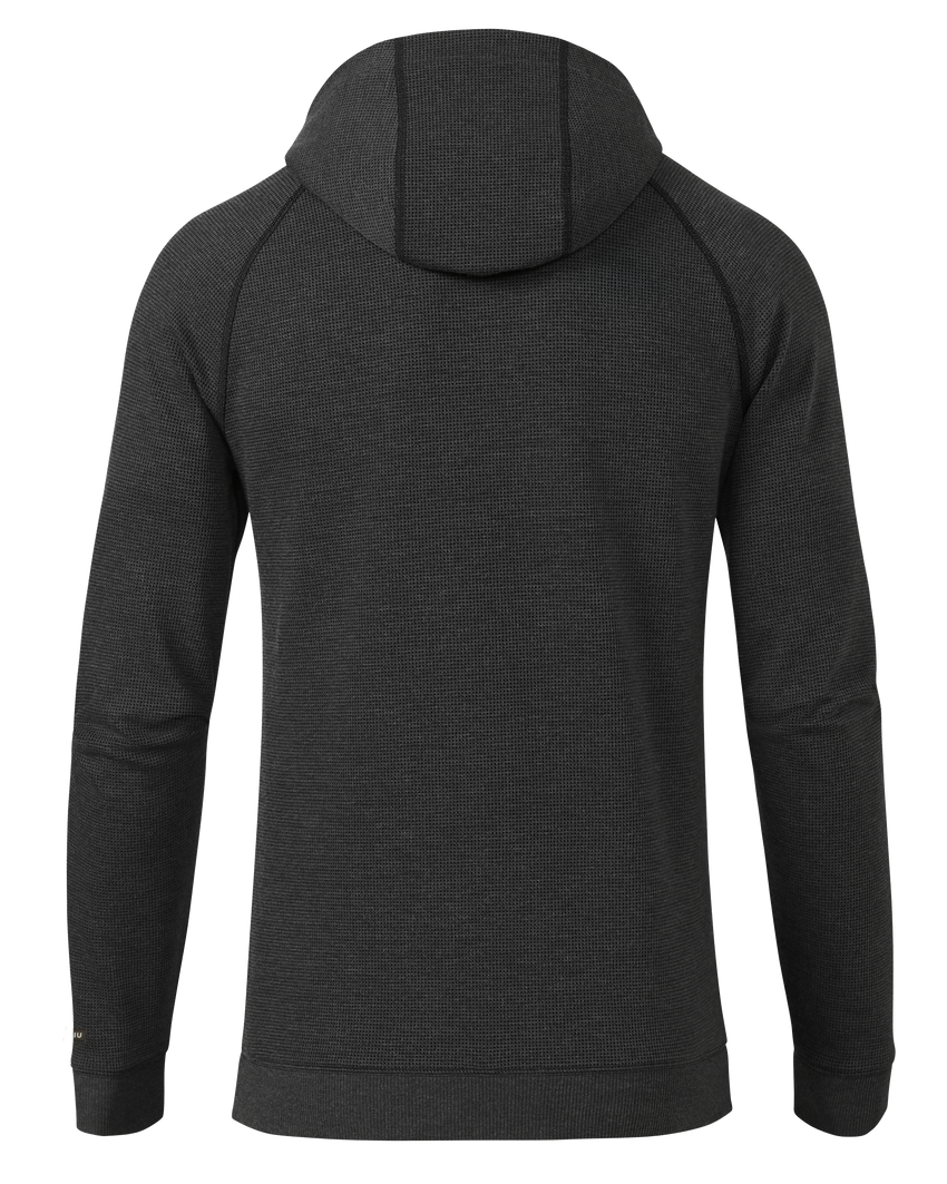 Canyon Waffle Hoodie | Black Heather