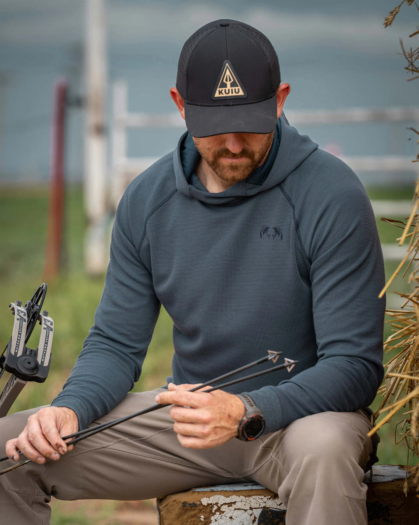 Canyon Waffle Hoodie | Army Heather