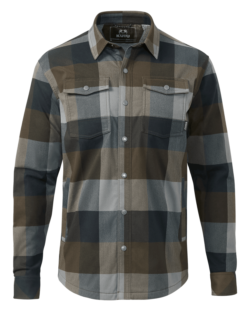 Field Flannel Fleece Shirt Jacket | Vias Plaid