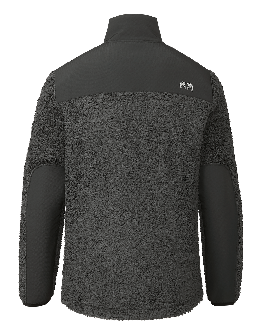 Sherpa Fleece Zip Pullover | Asphalt