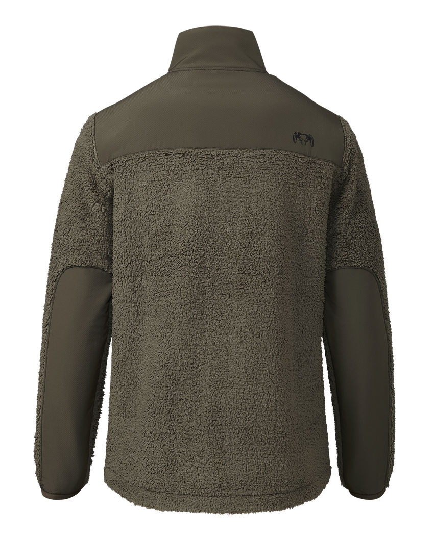 Sherpa Fleece Zip Pullover | Ash