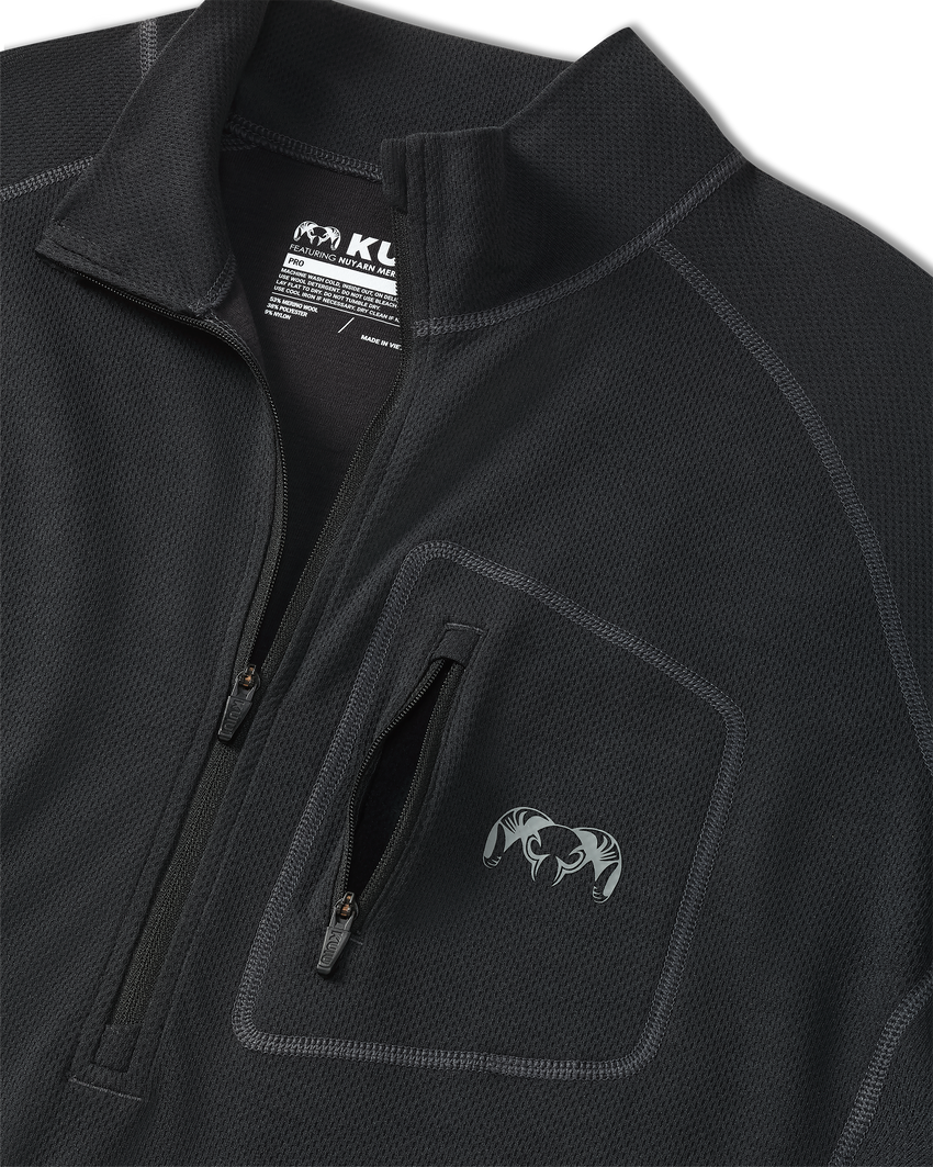 PRO Merino 200 Zip-T | Black