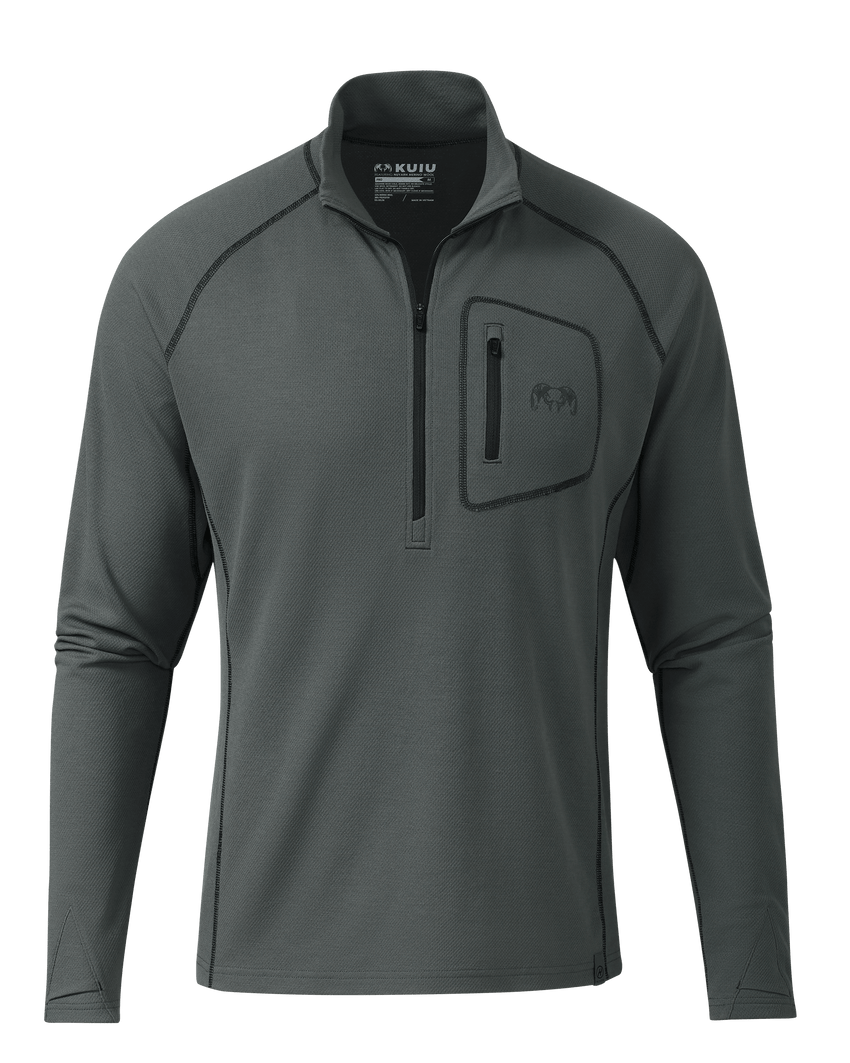 PRO Merino 200 Zip-T | Gunmetal