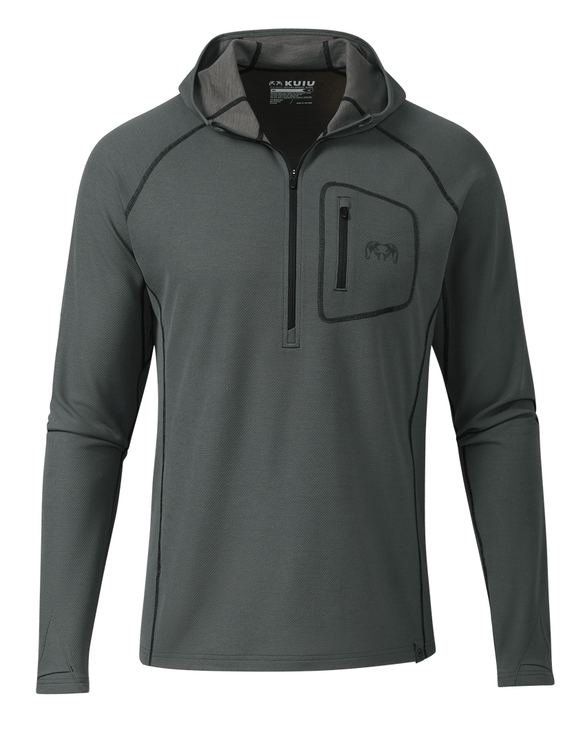 PRO Merino 200 Zip-T Hoodie | Gunmetal