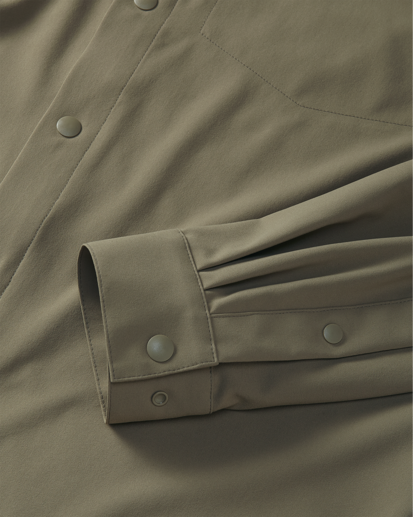 Mesa Vented LS Snap Shirt | Khaki