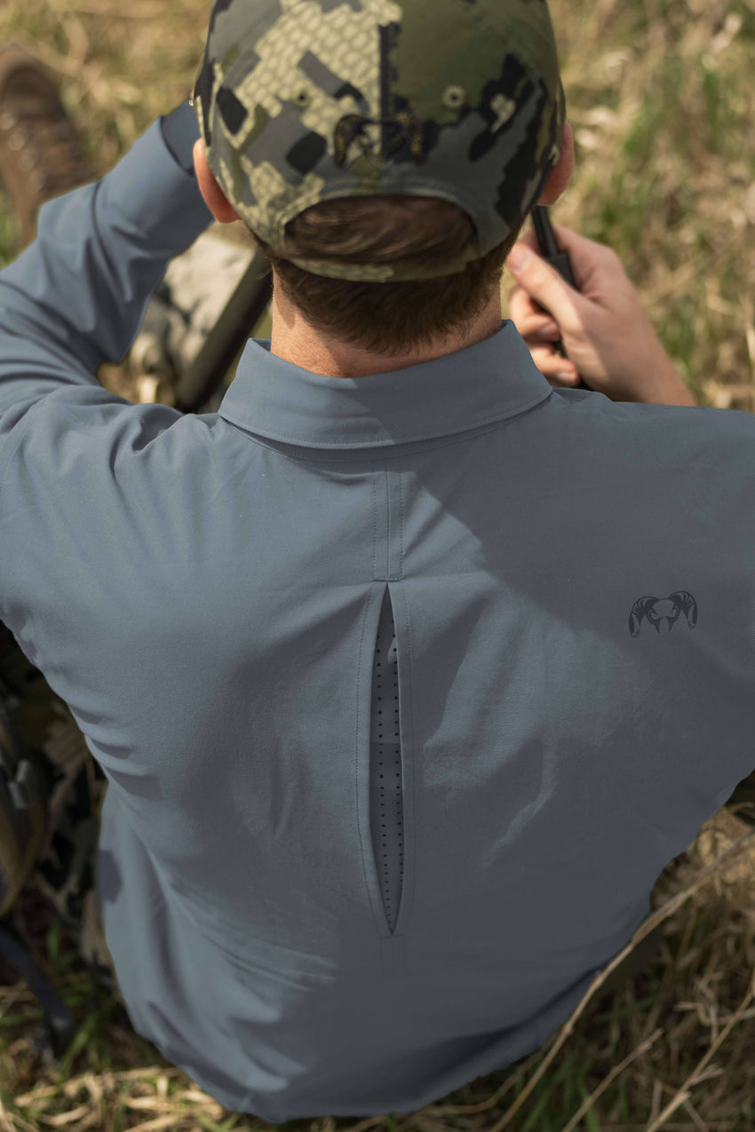 Mesa Vented LS Snap Shirt | Slate