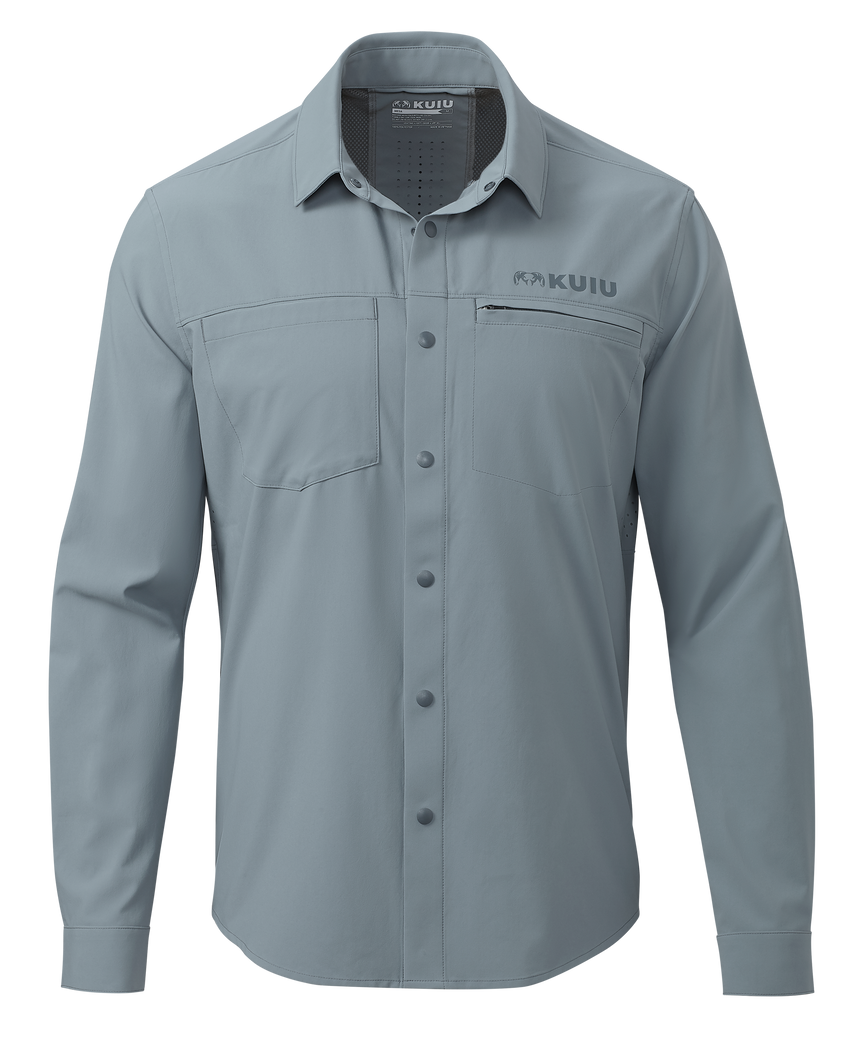 Mesa Vented LS Snap Shirt | Slate