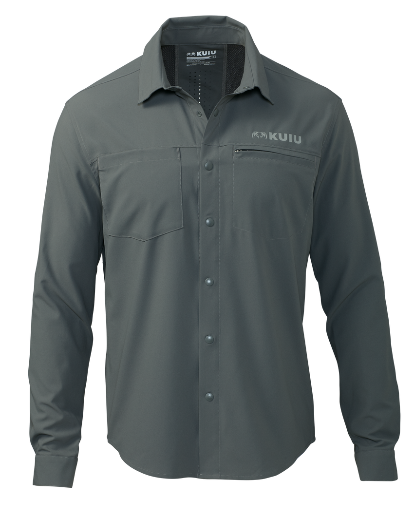 Mesa Vented LS Snap Shirt | Stone