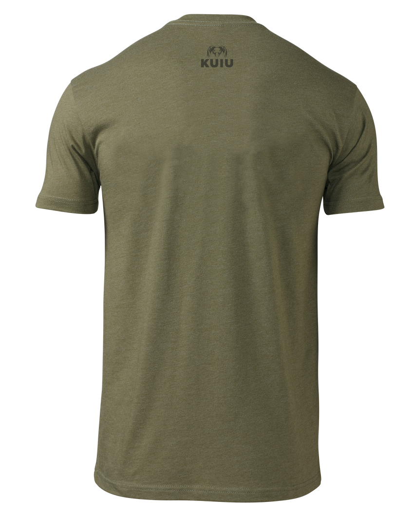 KUIU Topo Block Logo T-Shirt | Military Green
