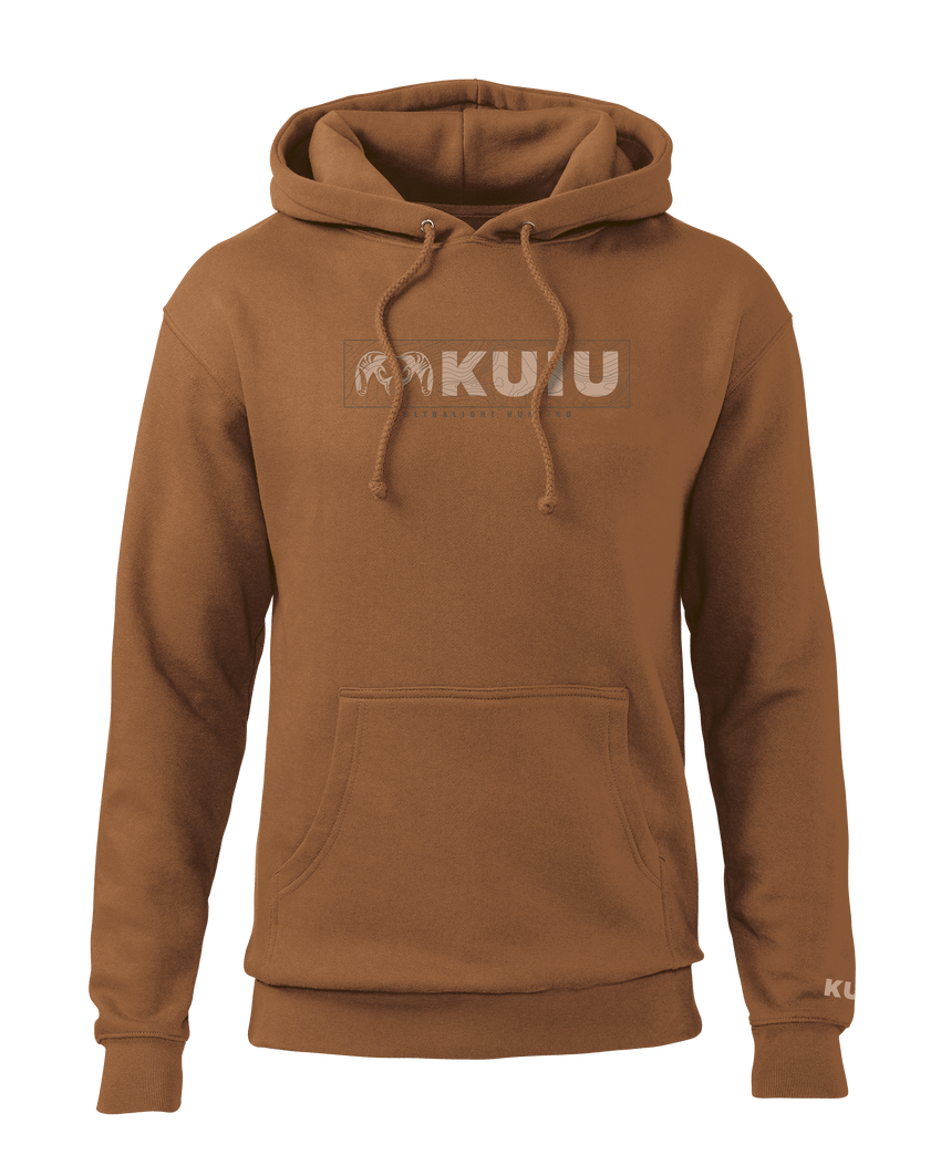KUIU Topo Block Logo Hoodie | Saddle