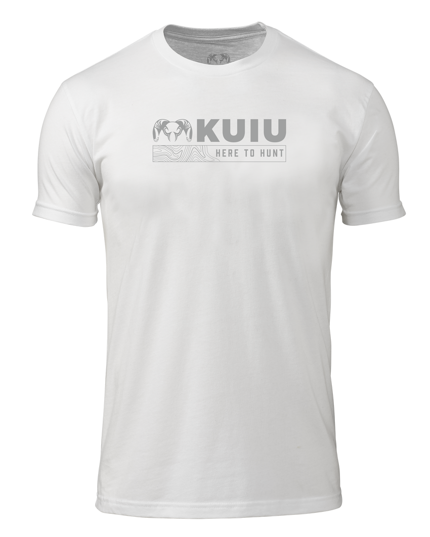 Outlet KUIU Topo Here to Hunt T-Shirt | White