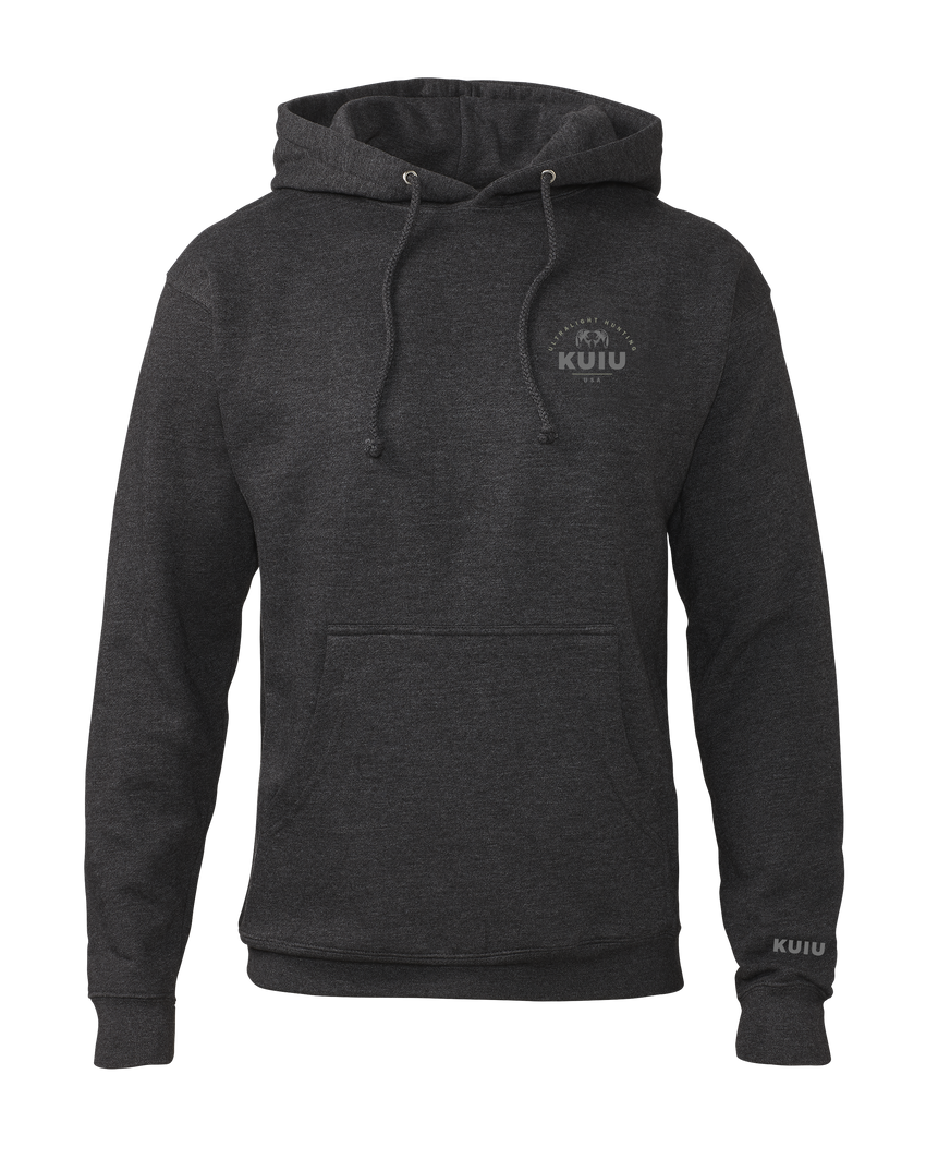 Outlet KUIU Stacked Chest Logo Hoodie | Charcoal