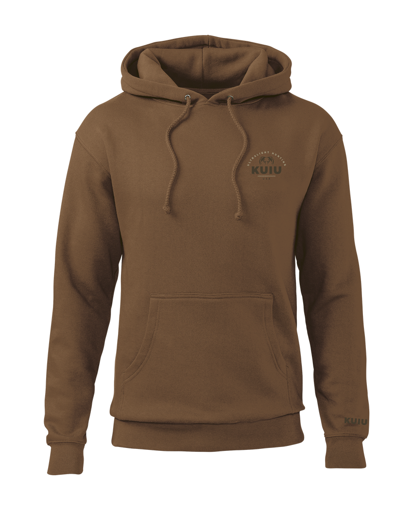 Outlet KUIU Stacked Chest Logo Hoodie | Saddle