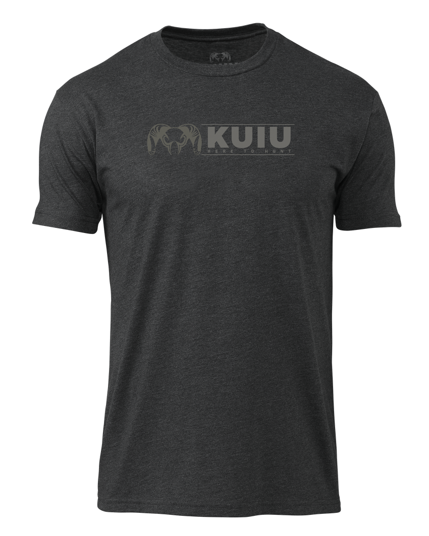 KUIU Here to Hunt Logo T-Shirt | Charcoal