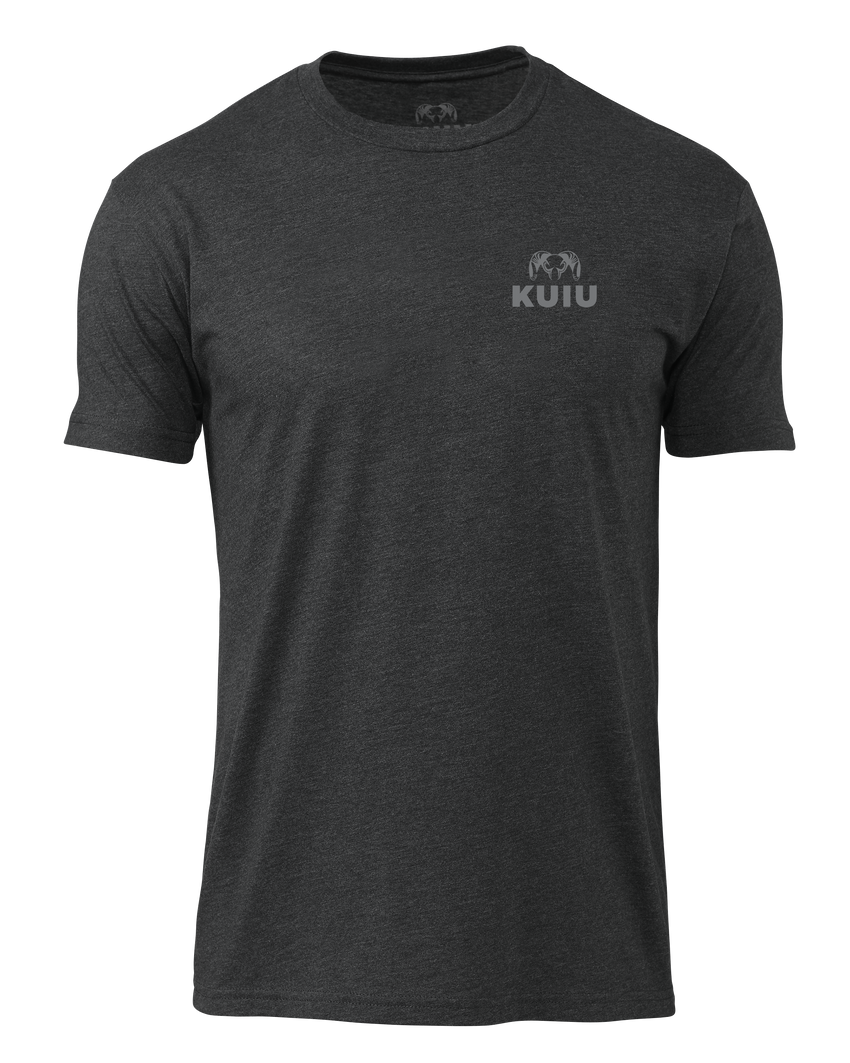 KUIU Vertical Flag Logo T-Shirt | Charcoal