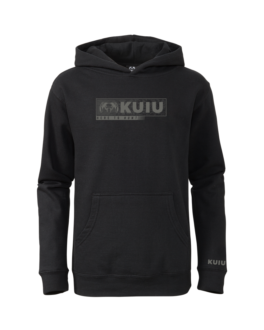 Youth Here to Hunt Gritstone Hoodie | Black