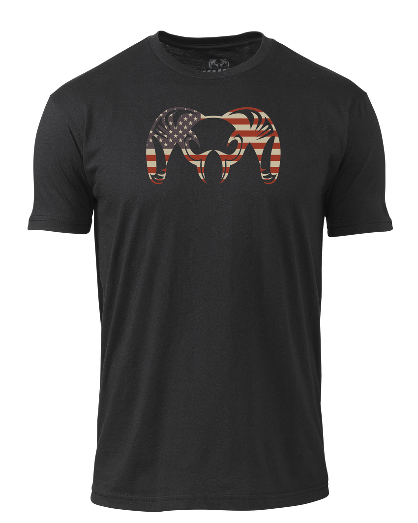 KUIU Solid Patriotic Ram T-Shirt | Black