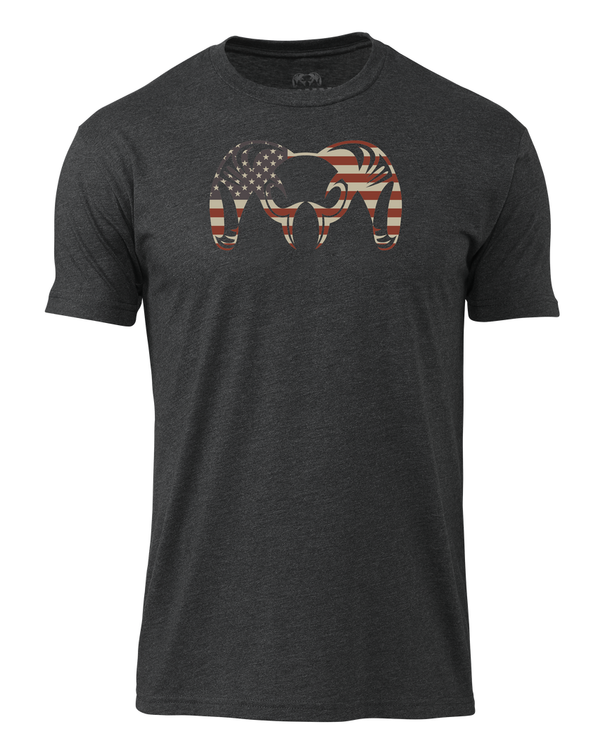 KUIU Solid Patriotic Ram T-Shirt | Charcoal