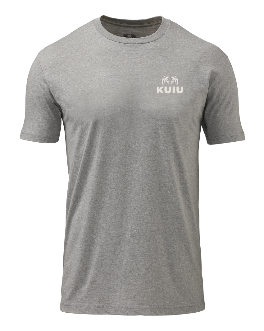 KUIU Retro Flag Fade T-Shirt | Heather Grey
