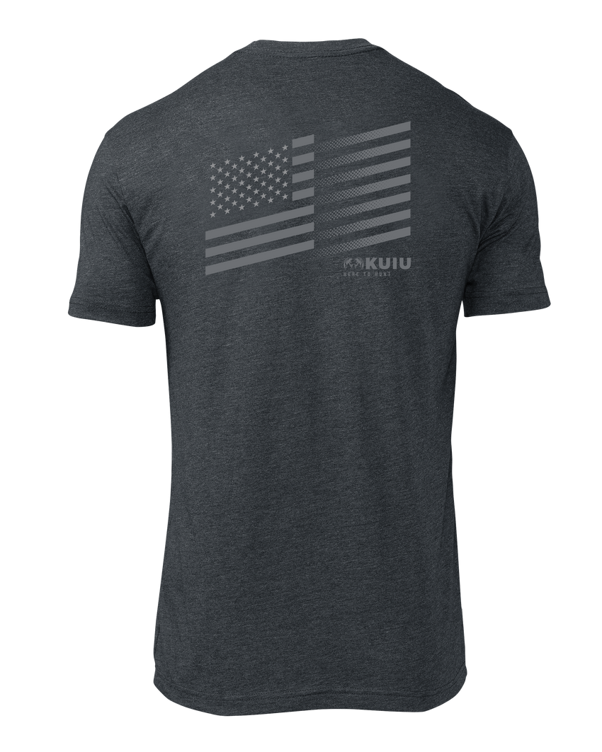 KUIU Solid Flag Fade T-Shirt | Charcoal