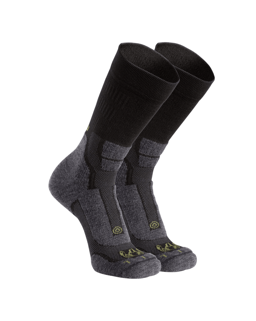 StrongWool Hybrid Crew Sock 2-Pair Pack | Grey Green