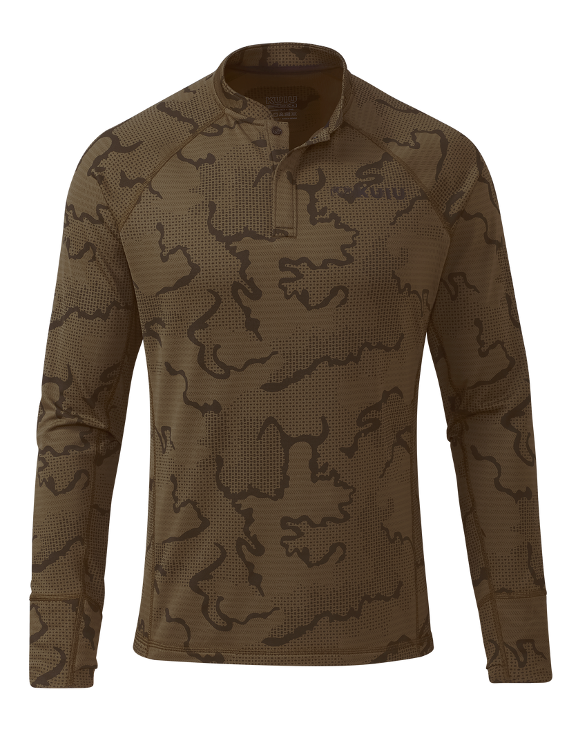 Ridgepoint Fleece Henley | Coyote Brown Tonal