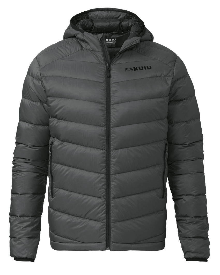 Super Down LT Hooded Jacket | Gunmetal