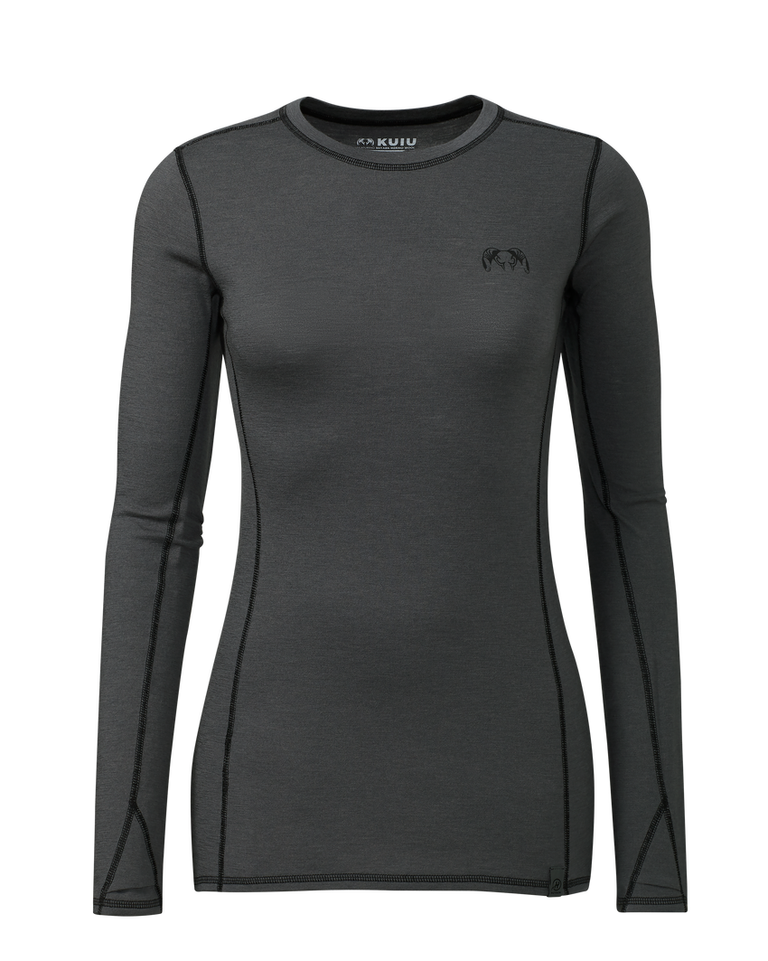 Women's ULTRA Merino 145 LS Crew | Gunmetal
