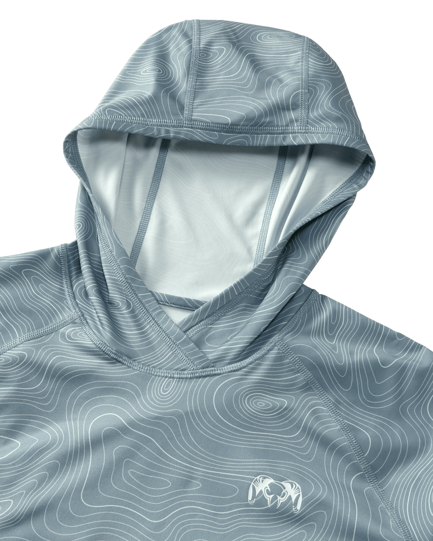 Gila LS Hoodie Topo | Glacier Topo Print