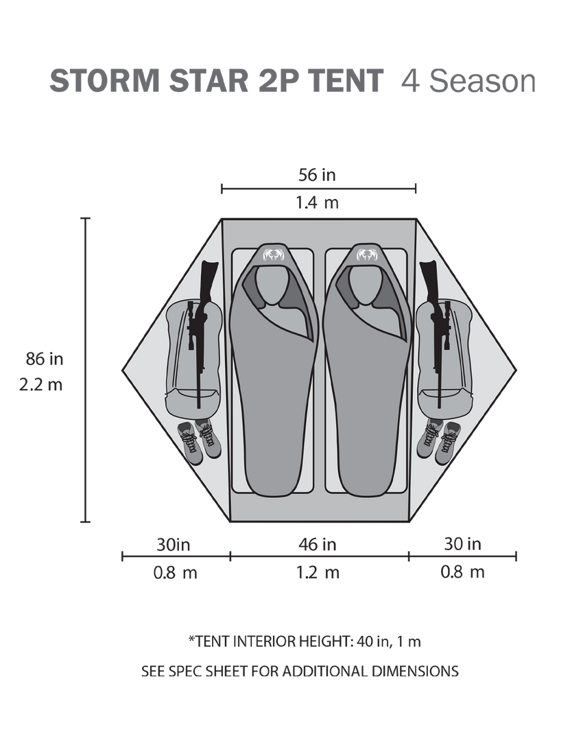Storm Star 2 Person Tent Set | Major Brown